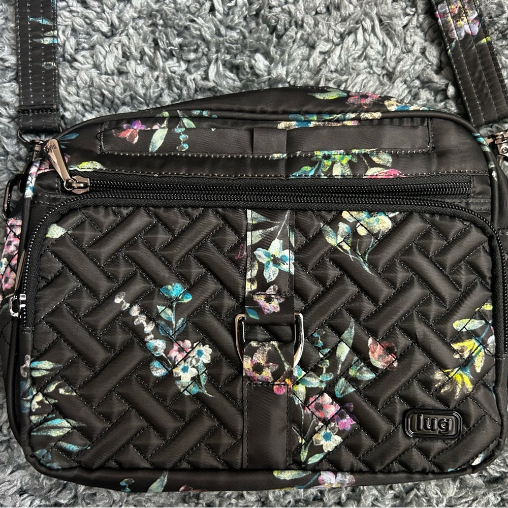 NEW Lug Black Quilted Crossbody Bag with Modern Design